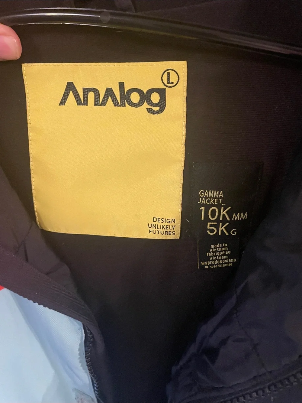 Analog Colorblock Snow Jacket in Light Blue, Red & Black Size Large